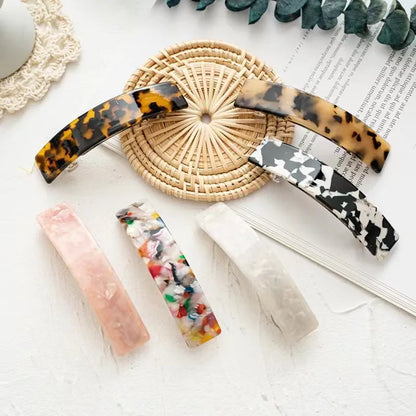 Retro Colorful Leopard Acetic Acid Sheets Handmade Hair Clip