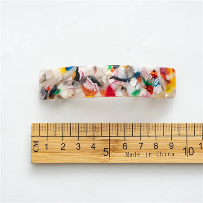 Retro Colorful Leopard Acetic Acid Sheets Handmade Hair Clip