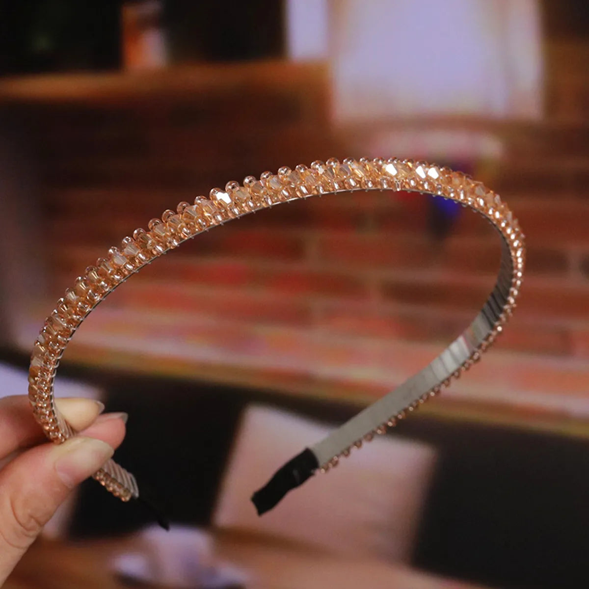 Retro Colorful Rhinestone Artificial Crystal Hair Band