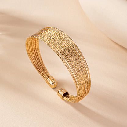 Retro Commute Circle Alloy Plating Gold Plated Women's Bangle