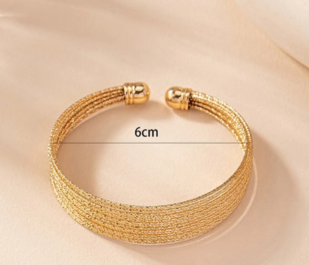 Retro Commute Circle Alloy Plating Gold Plated Women's Bangle