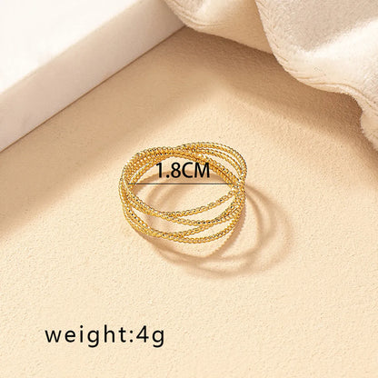 Retro Commute Round Alloy Plating White Gold Plated Women'S Rings