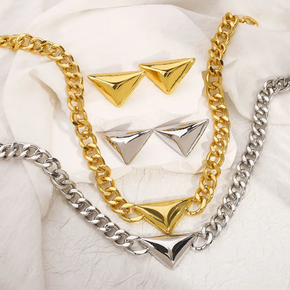 Retro Commute Triangle Alloy Women'S Jewelry Set