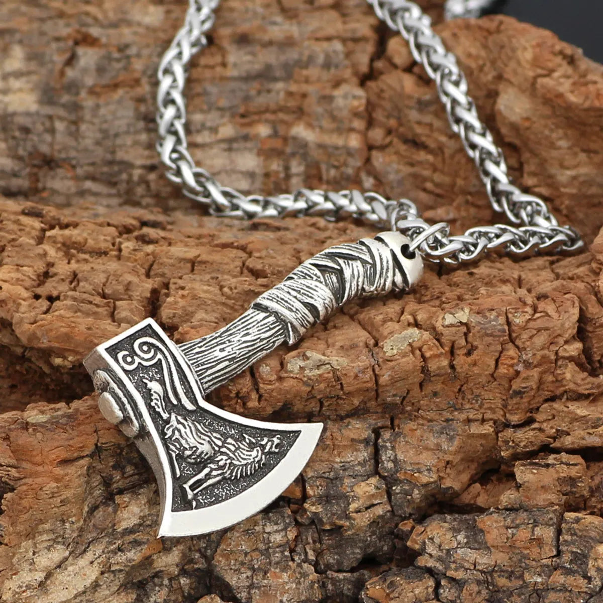 Retro Cool Style Axe Alloy Plating Men'S Pendant Necklace