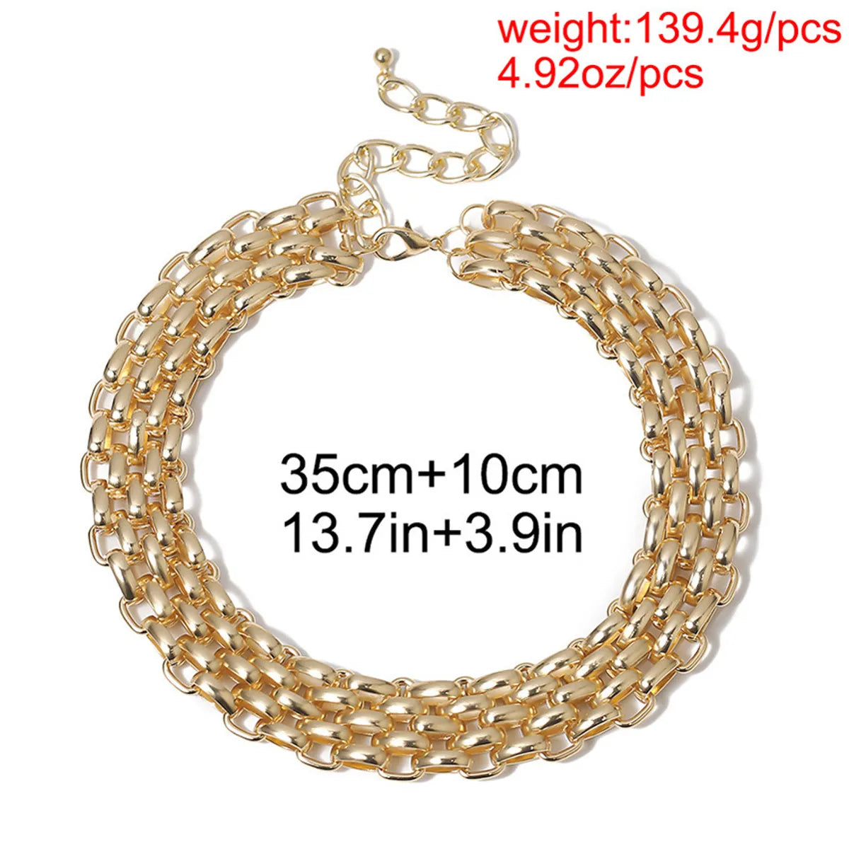 Retro Cool Style Solid Color Alloy Plating Women's Choker