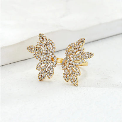 Ethnic Style Butterfly 18K Gold Plated Zircon Copper Wholesale