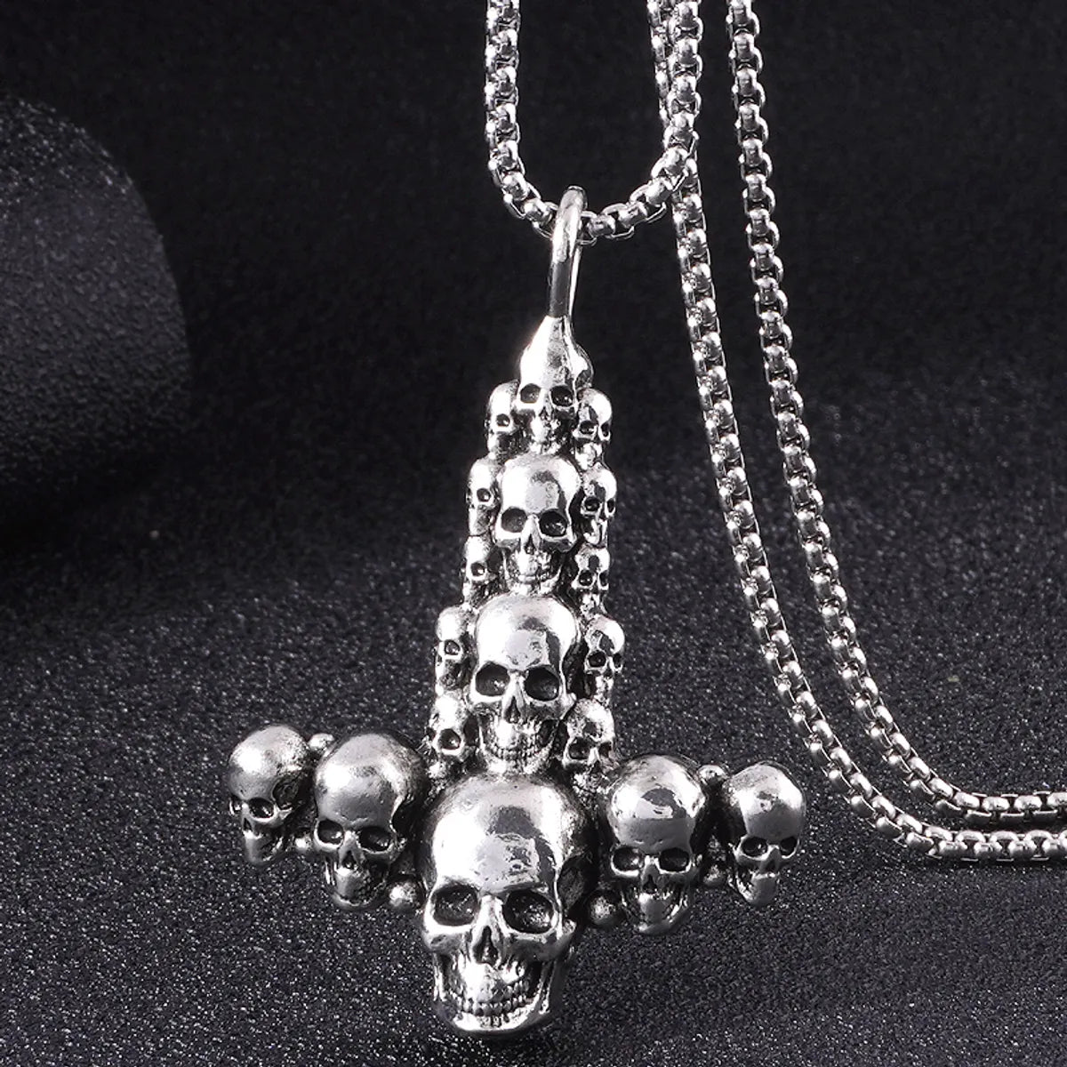 Retro Cross Skull Alloy Men'S Pendant Necklace 1 Piece