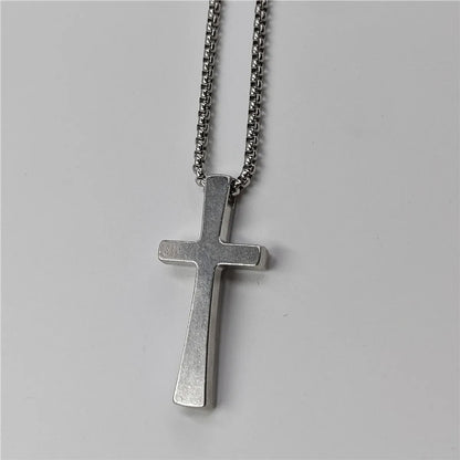 Retro Cross Stainless Steel Alloy Plating Unisex Pendant Necklace