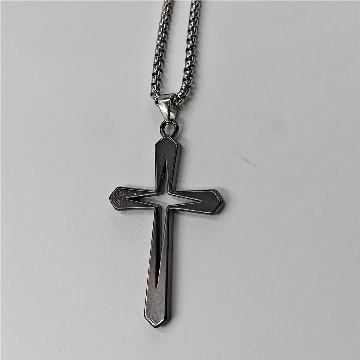 Retro Cross Stainless Steel Alloy Plating Unisex Pendant Necklace