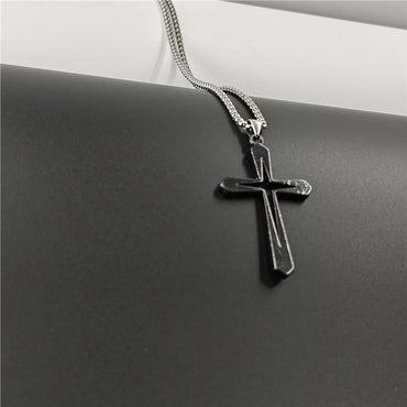 Retro Cross Stainless Steel Alloy Plating Unisex Pendant Necklace