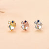 Retro Cross Star Stainless Steel Copper Plating Inlay Zircon Ear Studs 1 Piece