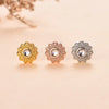 Retro Cross Star Stainless Steel Copper Plating Inlay Zircon Ear Studs 1 Piece