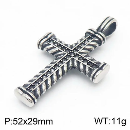 Retro Cross Titanium Steel Plating Gold Plated Charms Jewelry Accessories