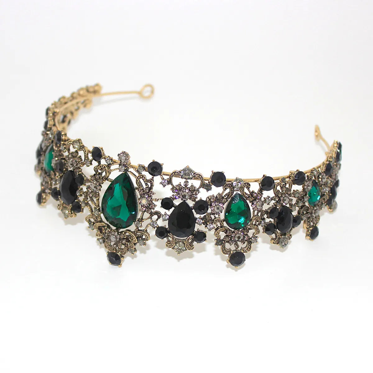 Retro Crown Alloy Plating Inlay Rhinestones 1 Piece