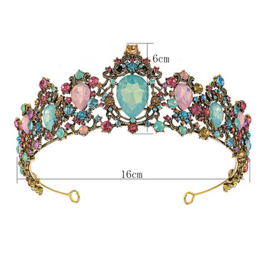 Retro Crown Alloy Plating Inlay Rhinestones 1 Piece