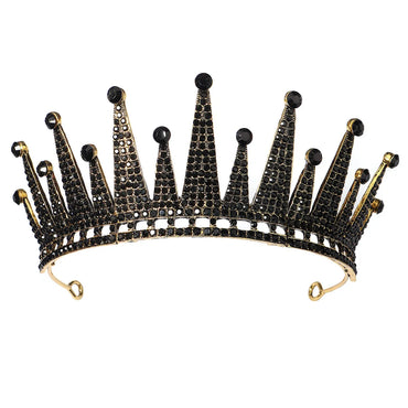 Retro Crown Alloy Rhinestone Crown 1 Piece