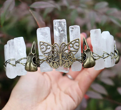 Retro Crown Butterfly Crystal Hair Band