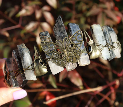 Retro Crown Butterfly Crystal Hair Band