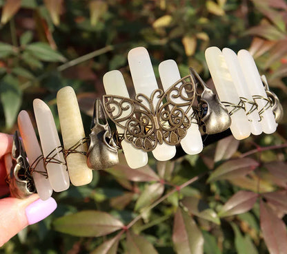 Retro Crown Butterfly Crystal Hair Band