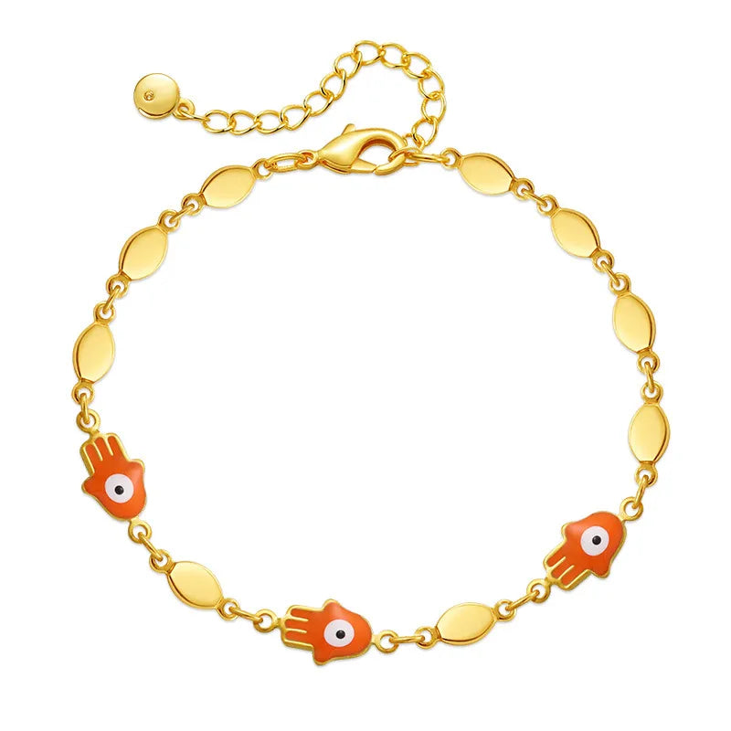 Retro Devil'S Eye Copper Plating 18k Gold Plated Bracelets