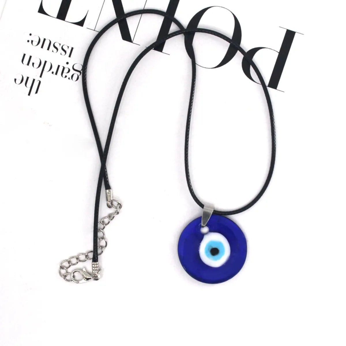 Retro Devil'S Eye Glass Belt Buckle Women'S Pendant Necklace