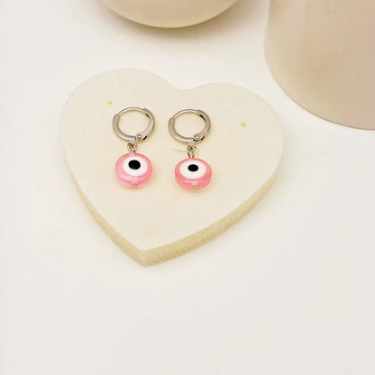 Retro Devil's Eye Resin Metal Women's Drop Earrings 1 Pair