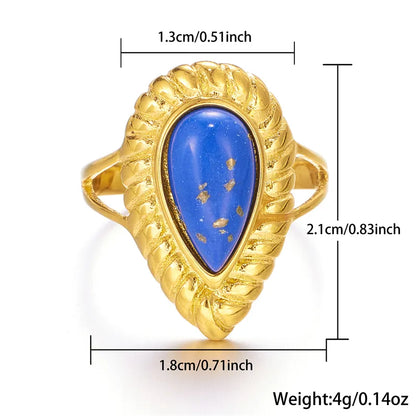 Retro Devil'S Eye Stainless Steel Plating Gold Plated Rings