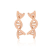 Retro Dna Copper Plating Ear Studs 1 Pair