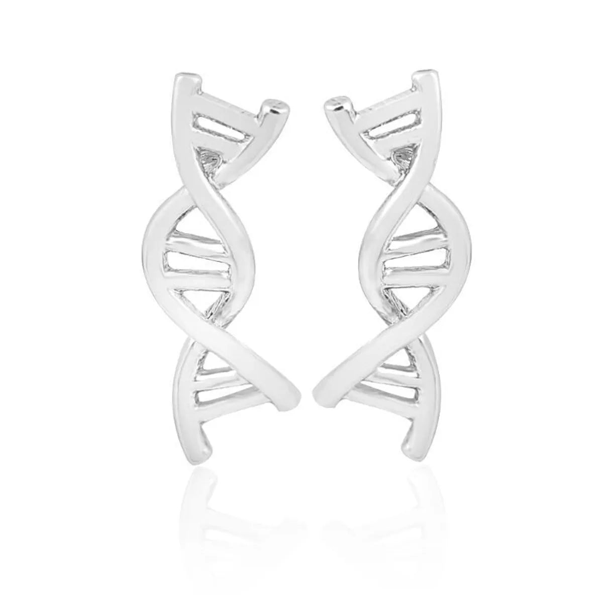 Retro Dna Copper Plating Ear Studs 1 Pair