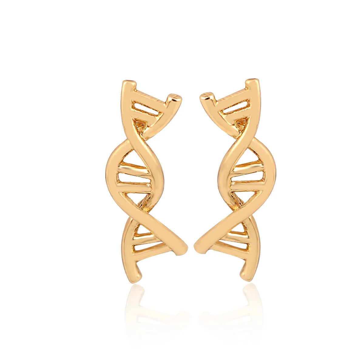 Retro Dna Copper Plating Ear Studs 1 Pair