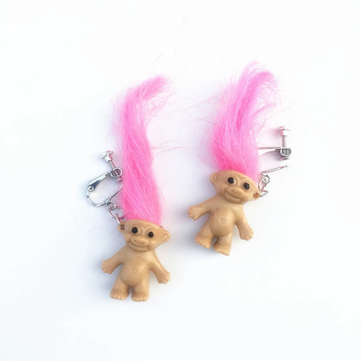 Retro Doll Plastic Resin Handmade Earrings