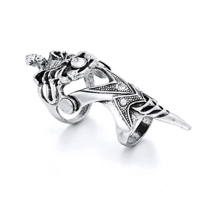 Retro Dragon Head Skull Long Metal Ring