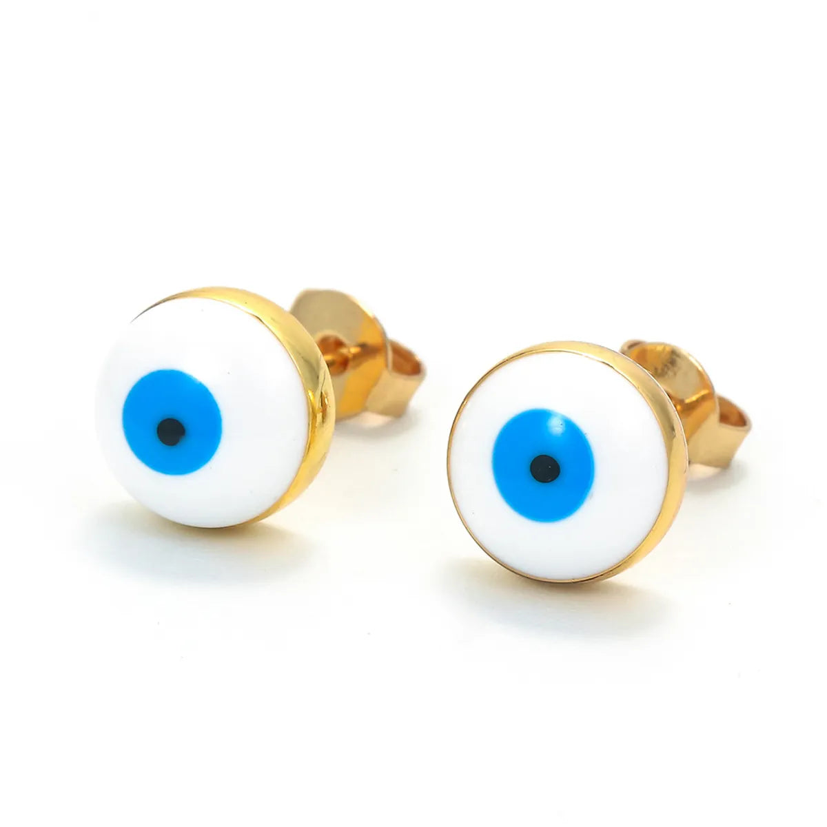 Retro Drop Oil Devil's Eye Oil Drop Enamel Copper Earrings