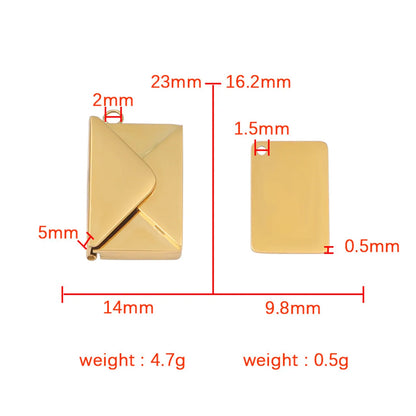 1 Piece Stainless Steel None 18K Gold Plated Rose Gold Plated Envelope Polished Pendant