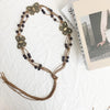 Retro Ethnic Style Bohemian Bow Knot Alloy Cotton And Linen Wax Rope Beaded Women'S Chain Belts