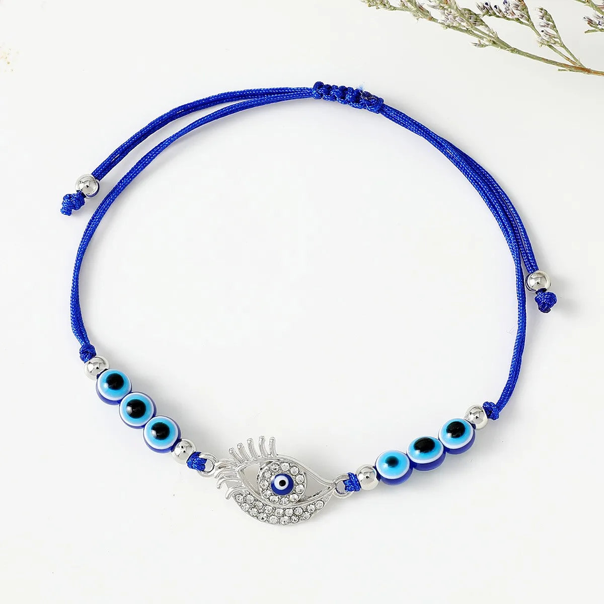 Retro Ethnic Style Devil'S Eye Alloy Rope Wholesale Drawstring Bracelets