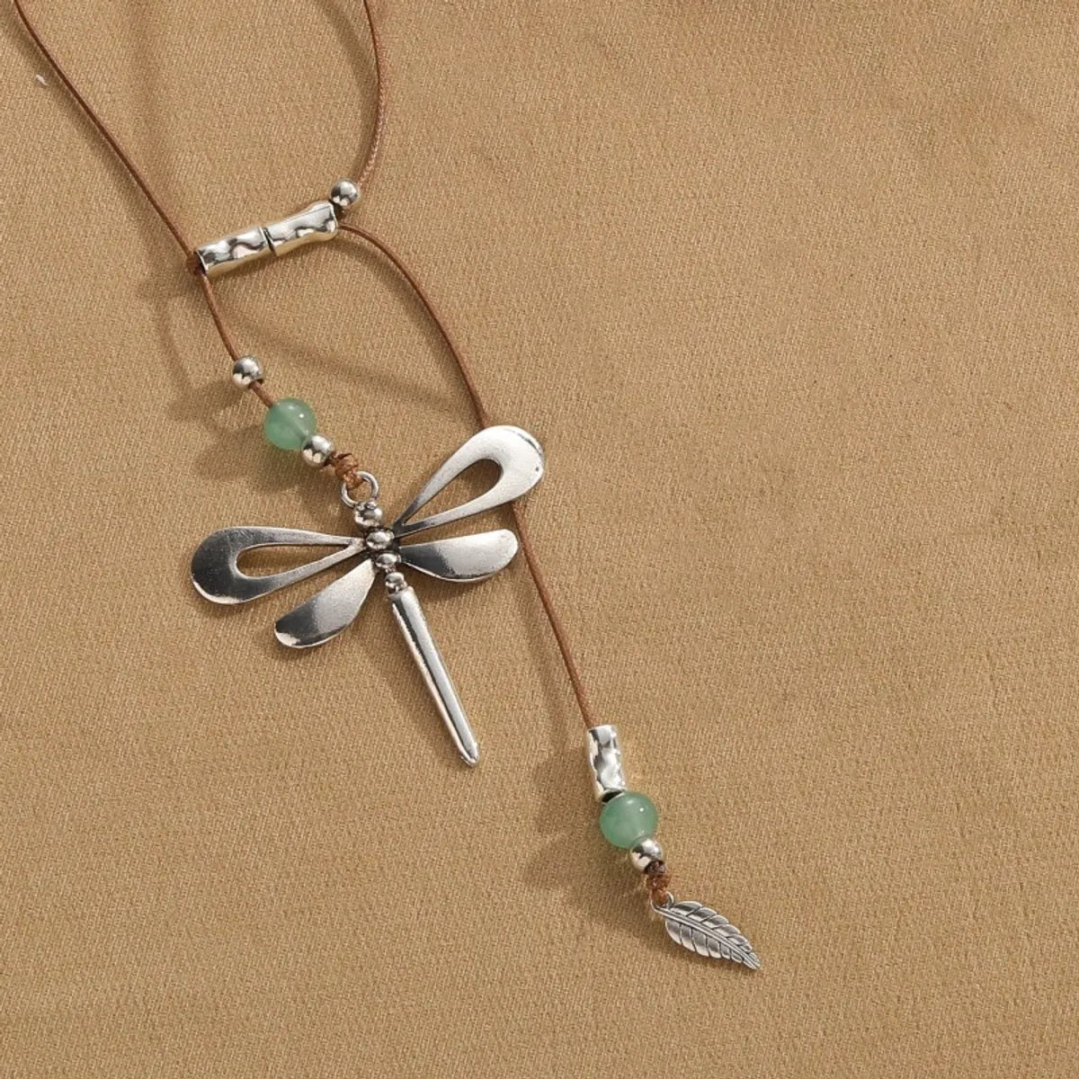 Retro Ethnic Style Dragonfly Ccb Arylic Alloy Handmade Women's Necklace