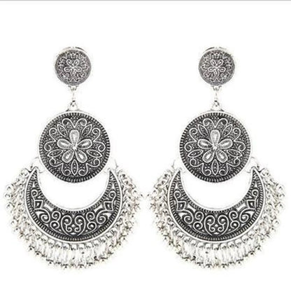 Retro Ethnic Style Geometric Alloy Plating Women'S Drop Earrings