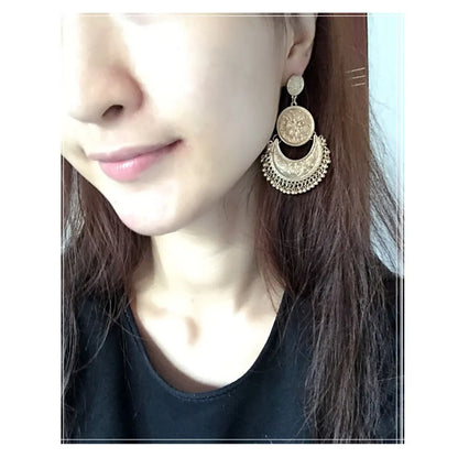 Retro Ethnic Style Geometric Alloy Plating Women'S Drop Earrings