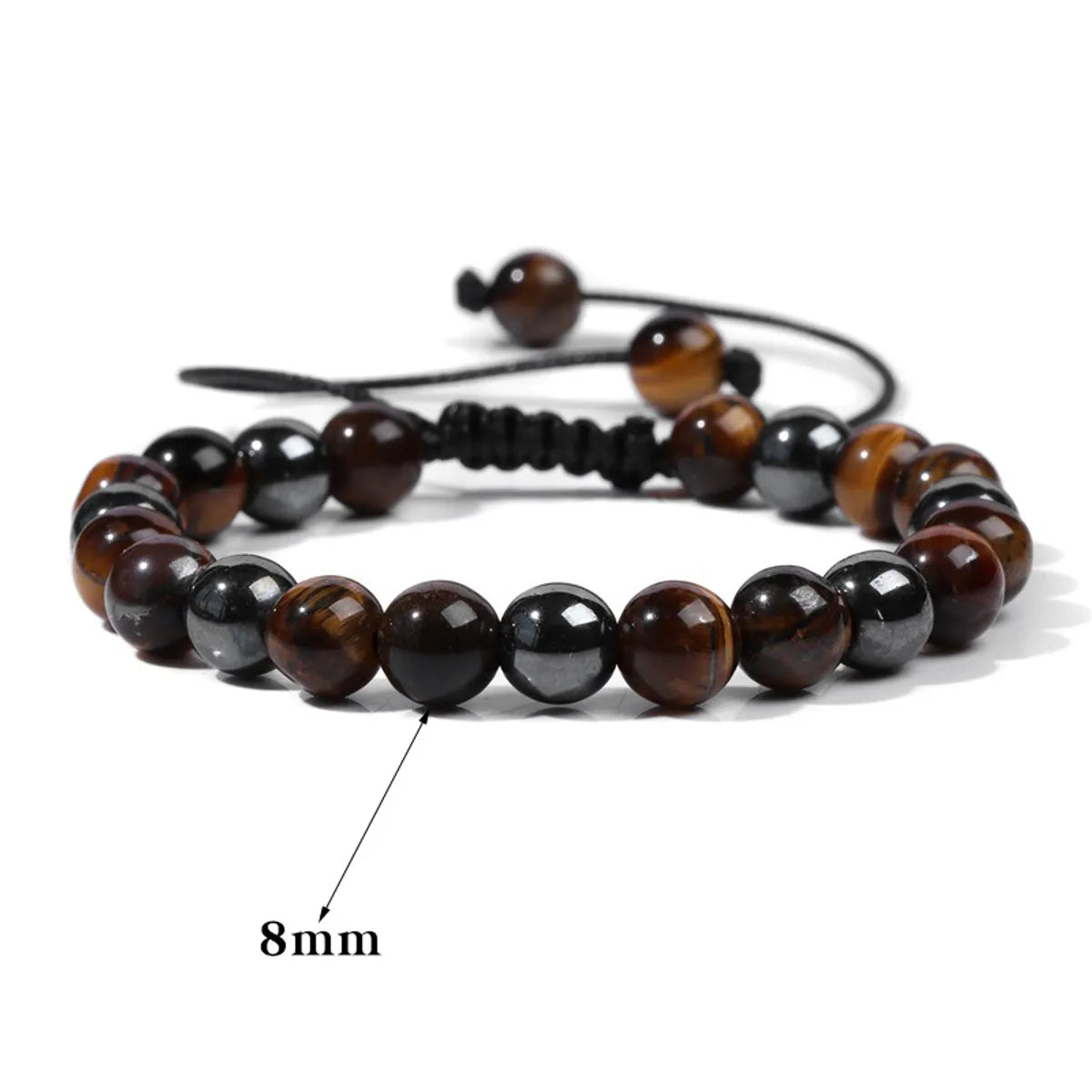 Retro Ethnic Style Geometric Natural Stone Braid Men'S Bracelets