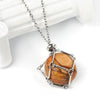 Retro Ethnic Style Geometric Stainless Steel Semi-Precious Stone Unisex Pendant Necklace