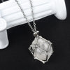 Retro Ethnic Style Geometric Stainless Steel Semi-Precious Stone Unisex Pendant Necklace