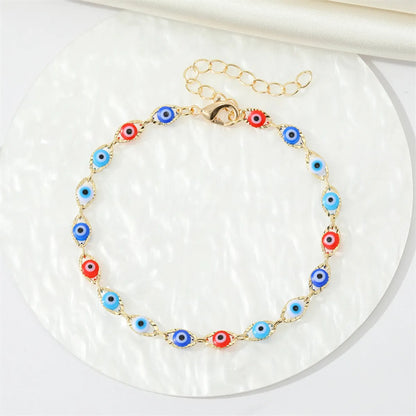 Retro Ethnic Style Multiple Color Eye Bracelet Anklet Turkey Demon Eye Bracelet