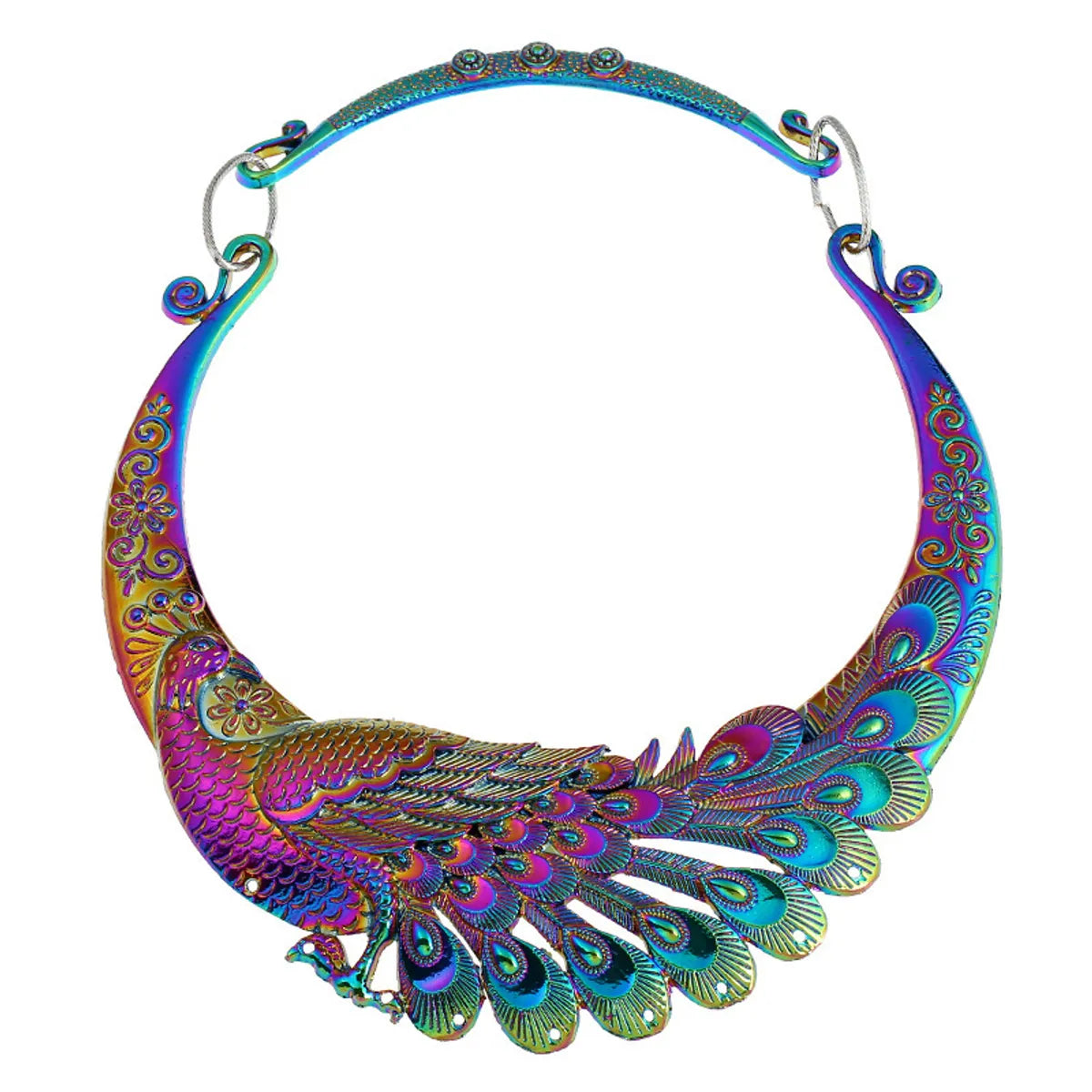 Retro Ethnic Style Peacock Dragon Zinc Alloy Plating Women'S Necklace