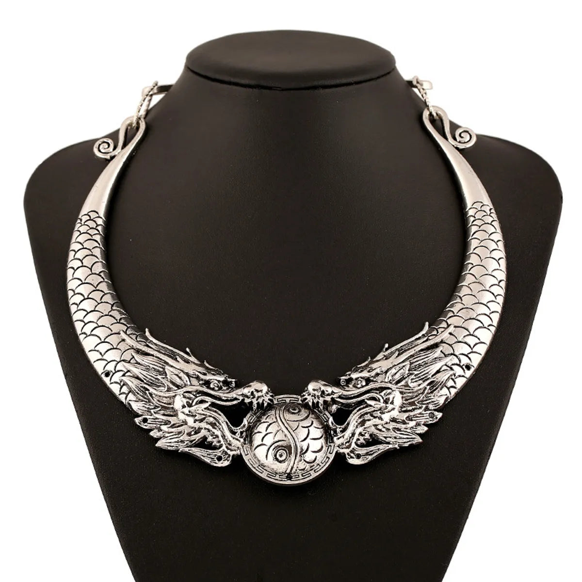 Retro Ethnic Style Peacock Dragon Zinc Alloy Plating Women'S Necklace