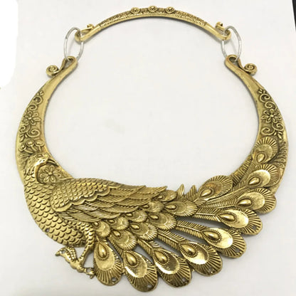 Retro Ethnic Style Peacock Dragon Zinc Alloy Plating Women'S Necklace