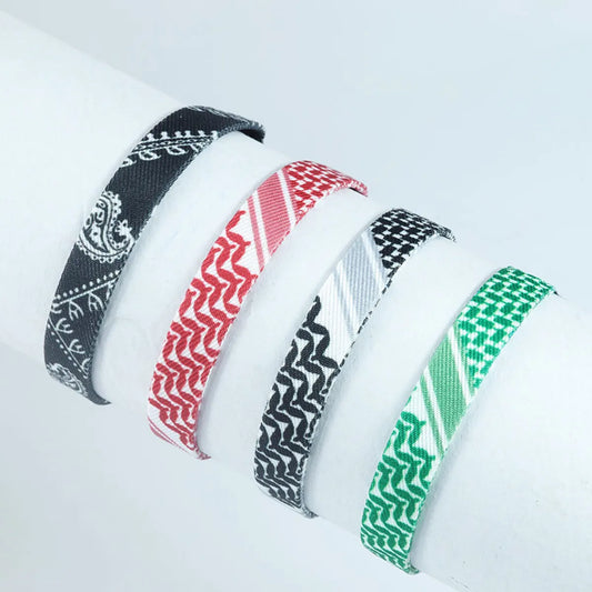 Retro Ethnic Style Printing Synthetic Fibre Rope Wholesale Drawstring Bracelets