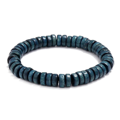 Retro Ethnic Style Solid Color Wood Wholesale Bracelets