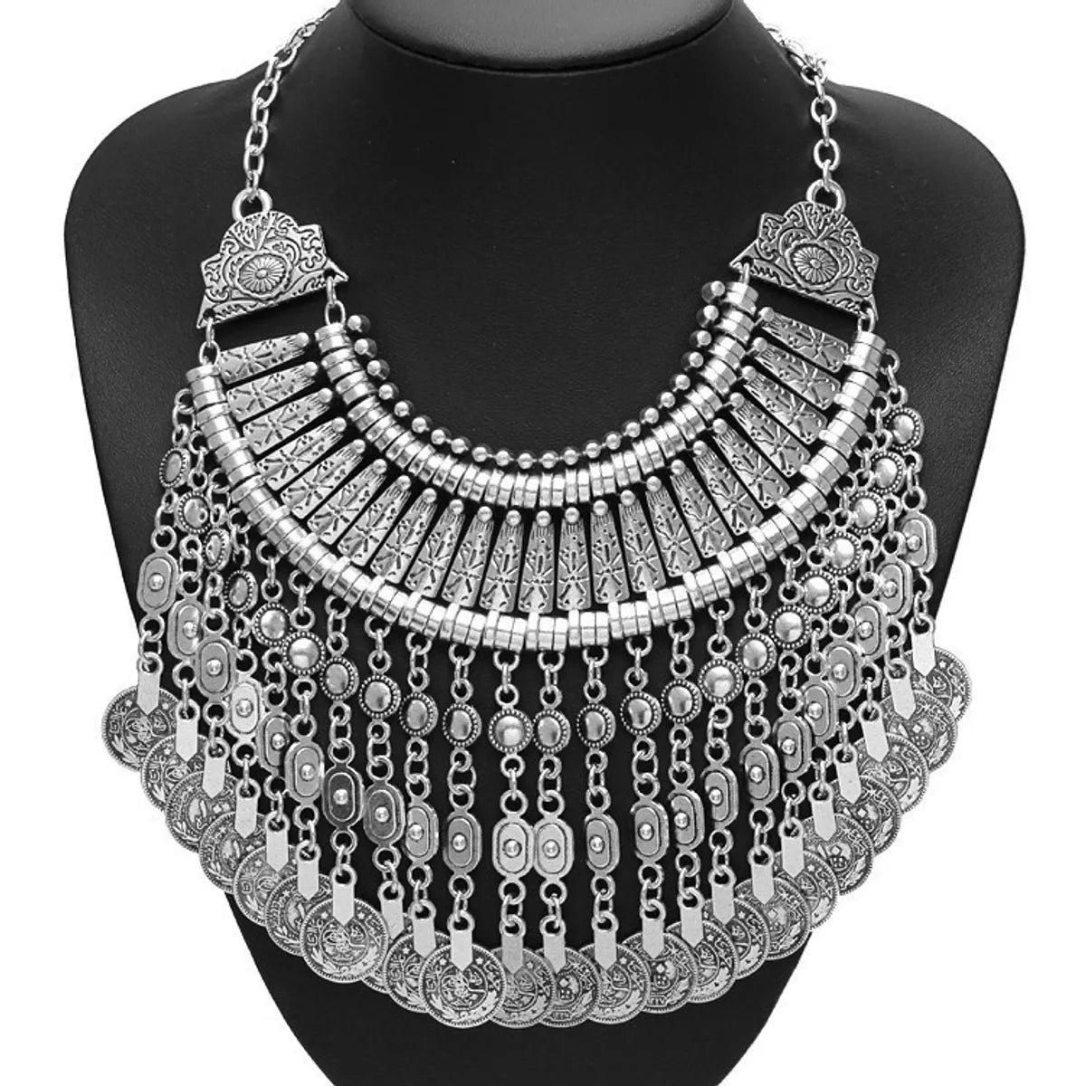 Retro Ethnic Style Tassel Alloy Plating Women's Necklace