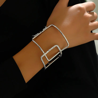 Retro Exaggerated Modern Style Irregular Lines Iron Wholesale Wide Bracelet